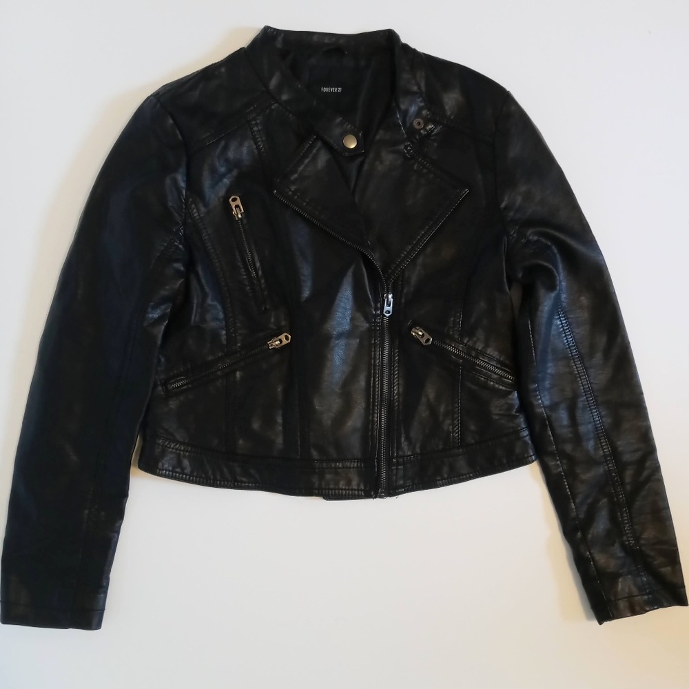 Forever 21 Women’s Black Leather Jacket